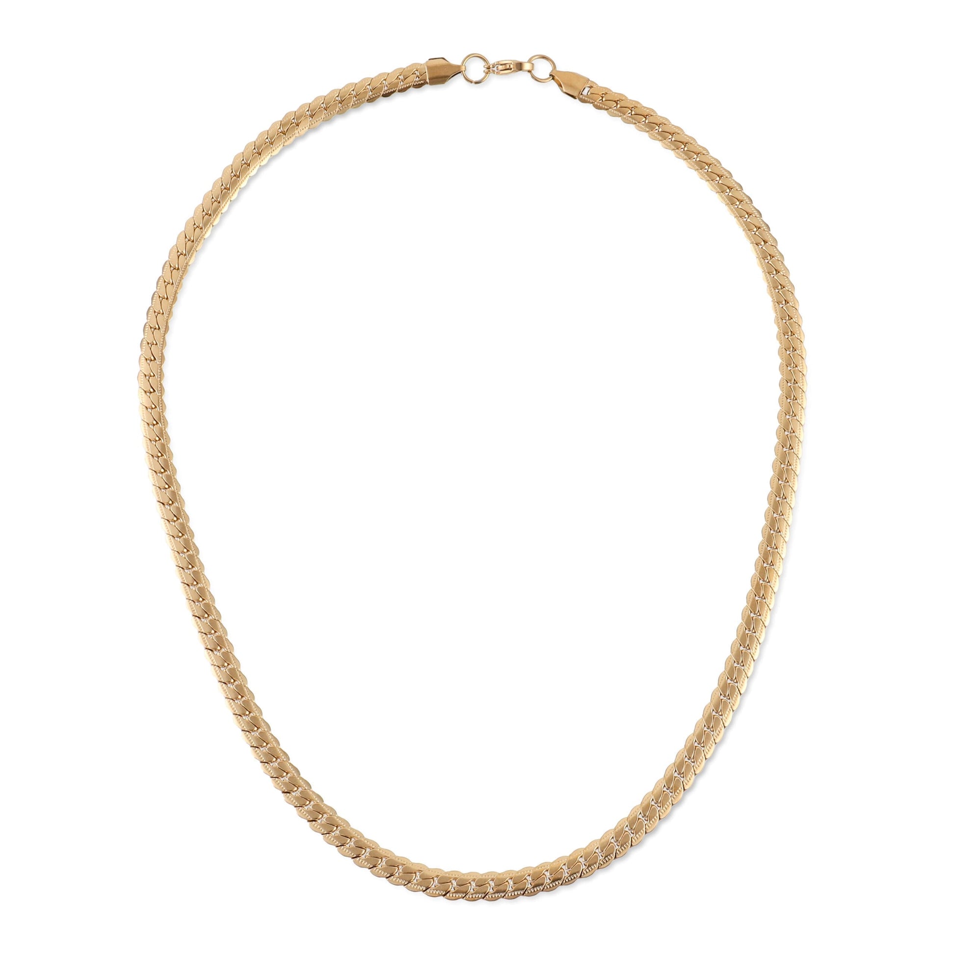 Αλυσίδα λαιμού Mar & Mar Flat (Jocasta II-Gold) από ανοξείδωτο ατσάλι