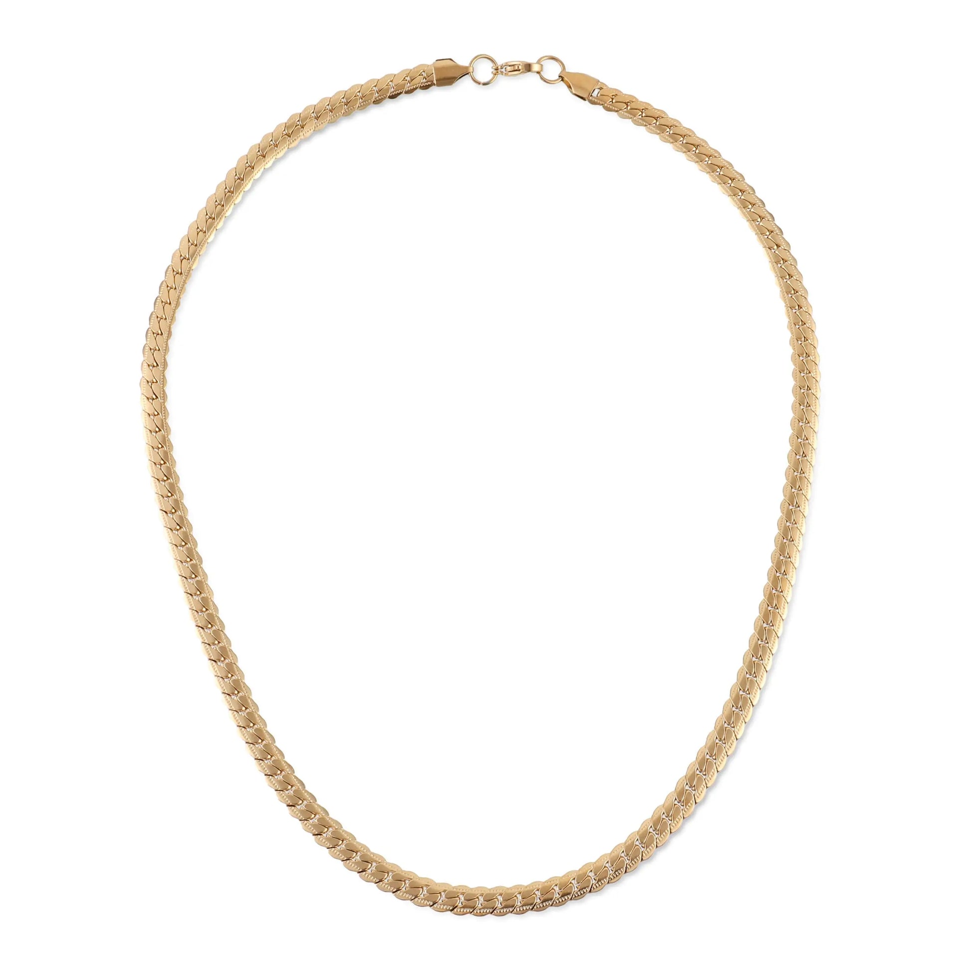 Αλυσίδα λαιμού Mar & Mar Flat (Jocasta II-Gold) από ανοξείδωτο ατσάλι
