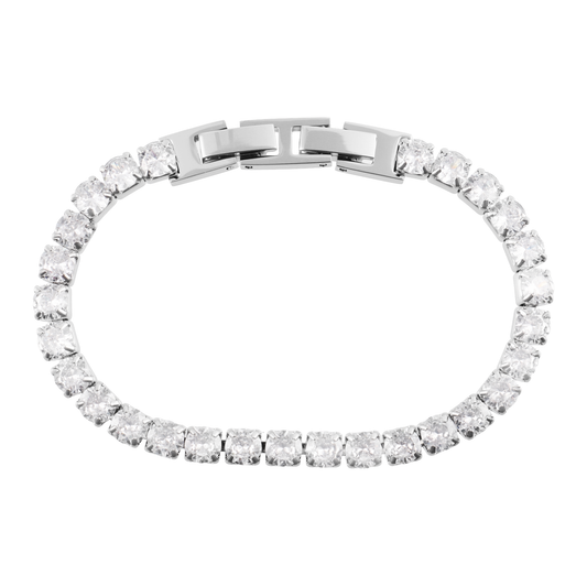 Αλυσίδα χεριού tennis με ζιργκόν Mar and Mar Clutch iii Silver από ανοξείδωτο ατσάλι