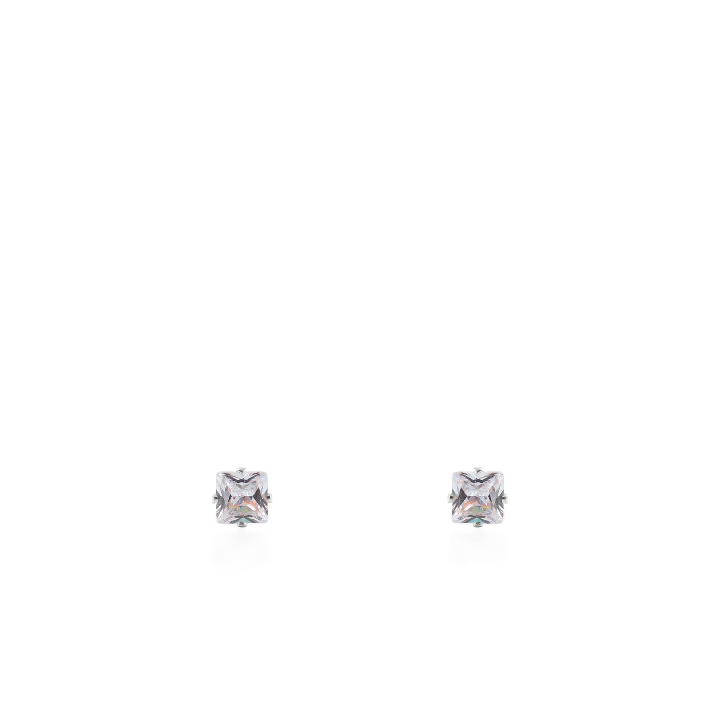 Σκουλαρίκια καρφωτά με ζιργκόν Mar and Mar Dimen Cube Studs από ανοξείδωτο ατσάλι