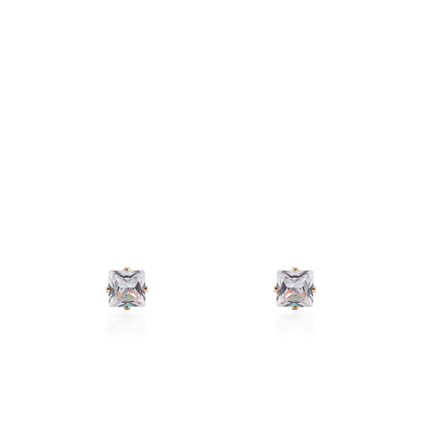 Σκουλαρίκια καρφωτά με ζιργκόν Mar and Mar Dimen Cube Studs από ανοξείδωτο ατσάλι
