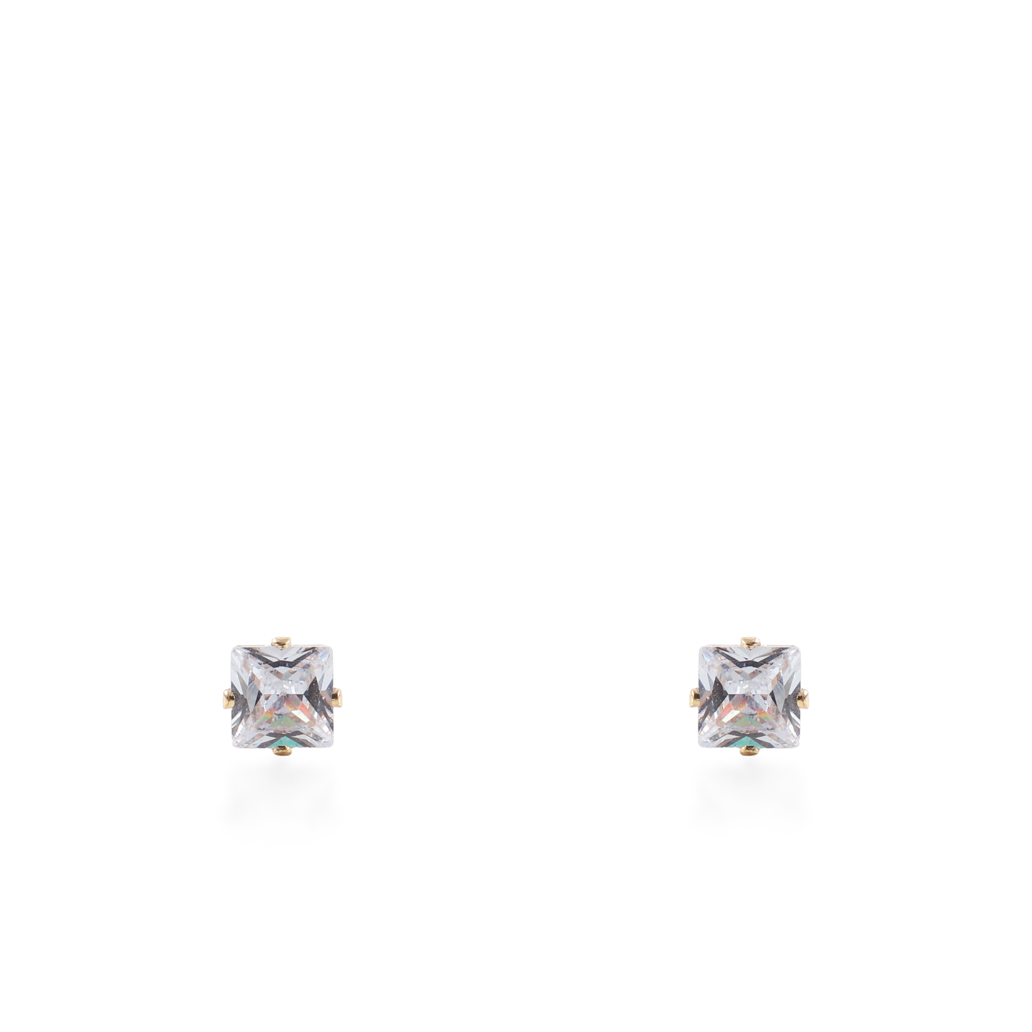 Σκουλαρίκια καρφωτά με ζιργκόν Mar and Mar Dimen Cube Studs από ανοξείδωτο ατσάλι