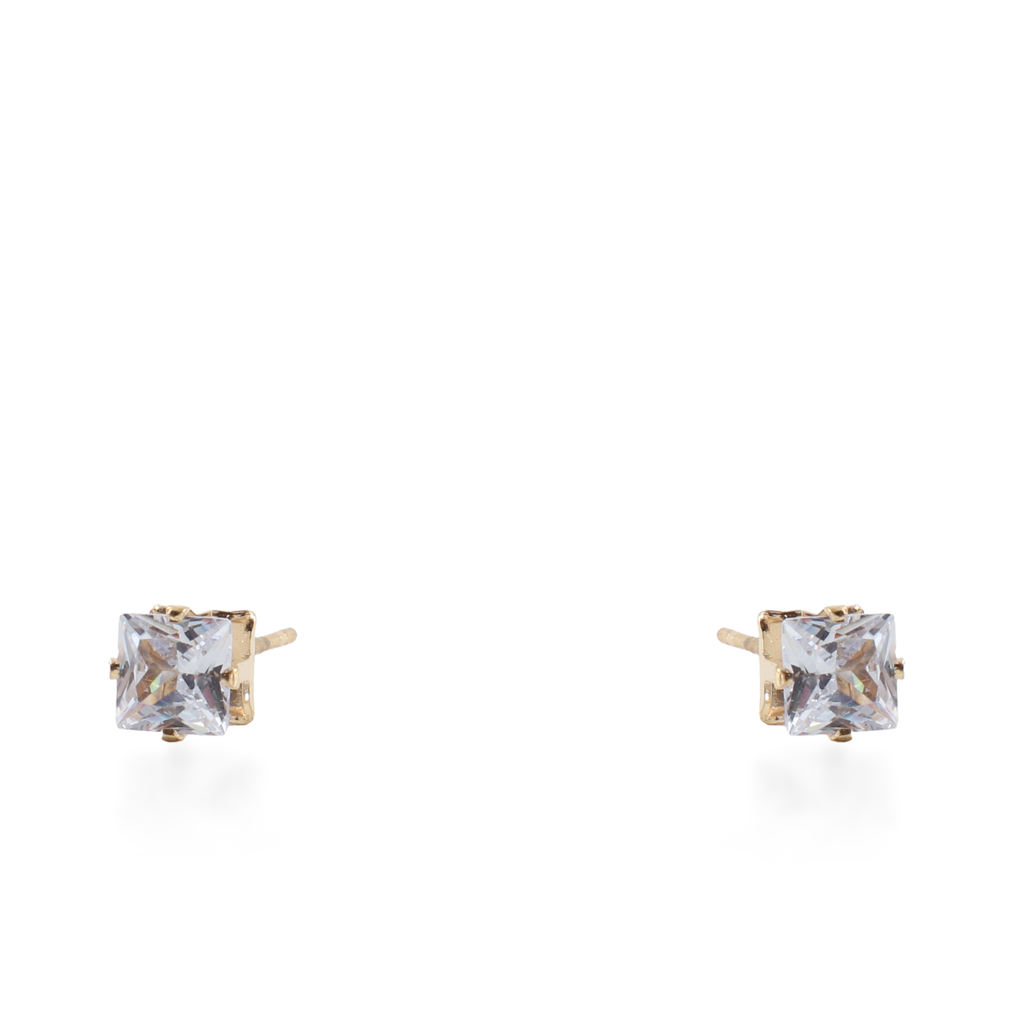 Σκουλαρίκια καρφωτά με ζιργκόν Mar and Mar Dimen Cube Studs από ανοξείδωτο ατσάλι