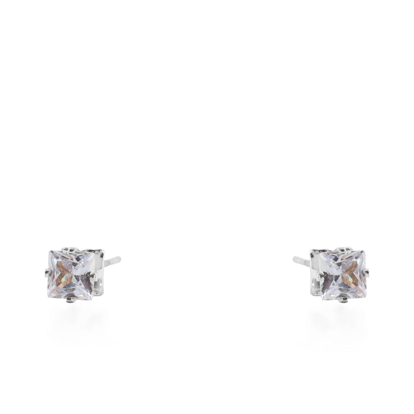 Σκουλαρίκια καρφωτά με ζιργκόν Mar and Mar Dimen Cube Studs από ανοξείδωτο ατσάλι