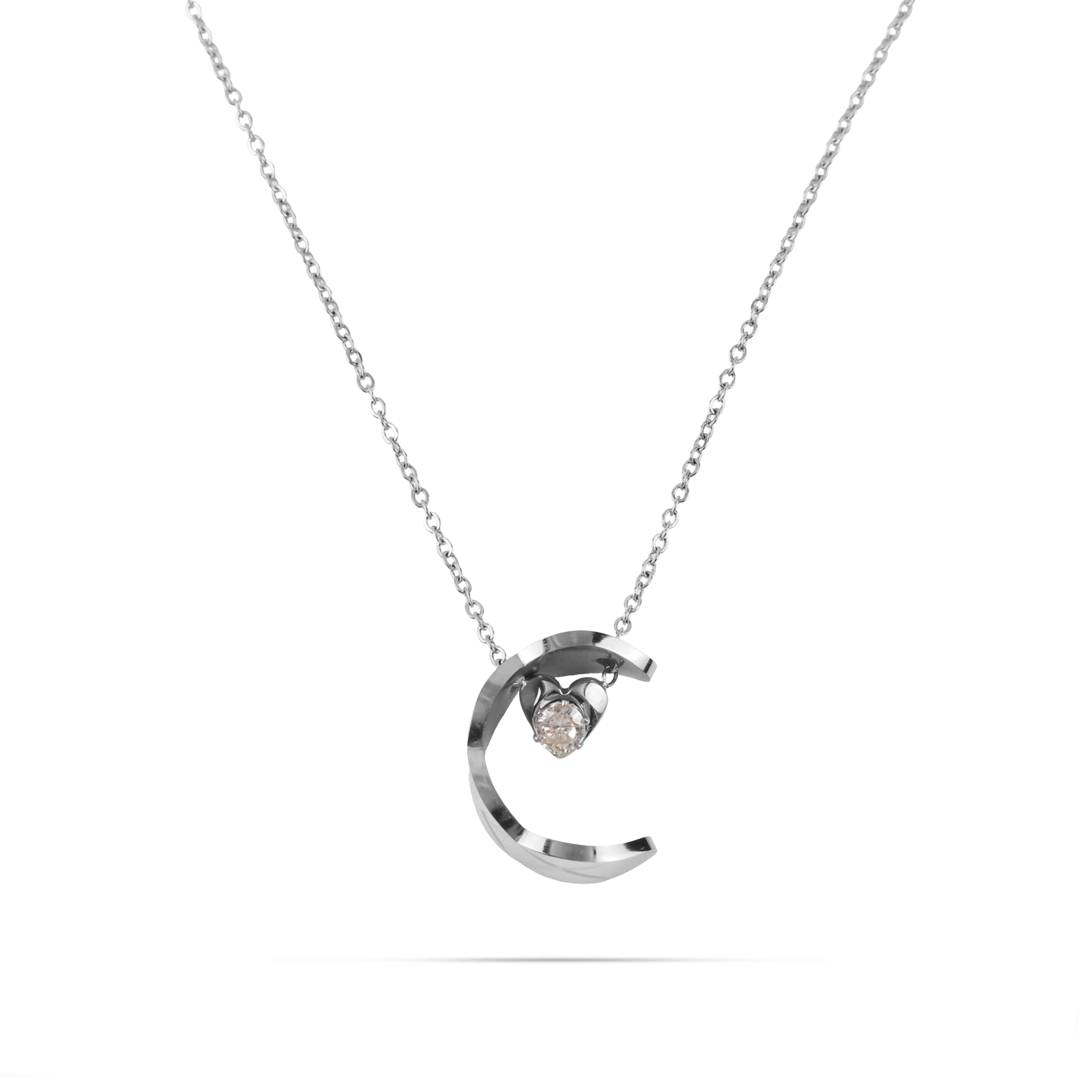 Κολιέ με πέτρες ζιργκόν Mar and Mar Pettle (Silver) από ανοξείδωτο ατσάλι