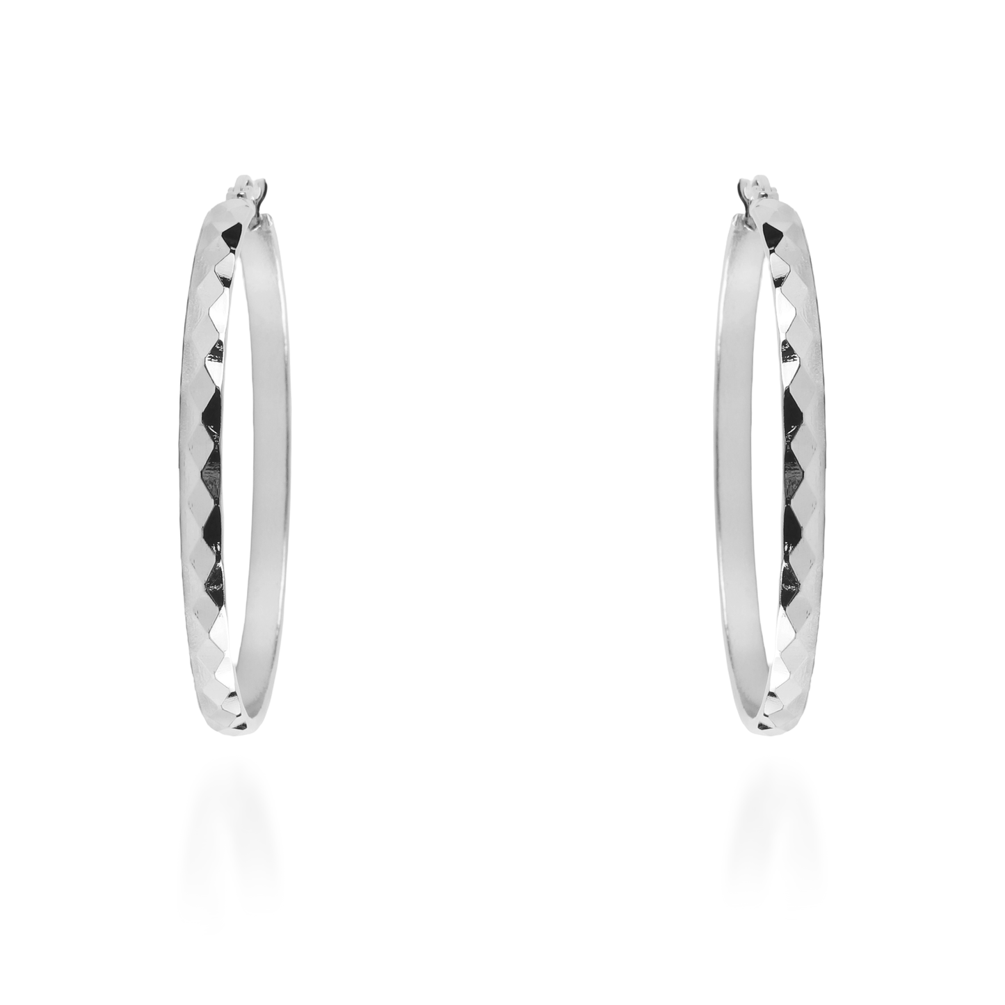 Σκουλαρίκια κρίκοι Mar and Mar Audrina II Silver από ανοξείδωτο ατσάλι
