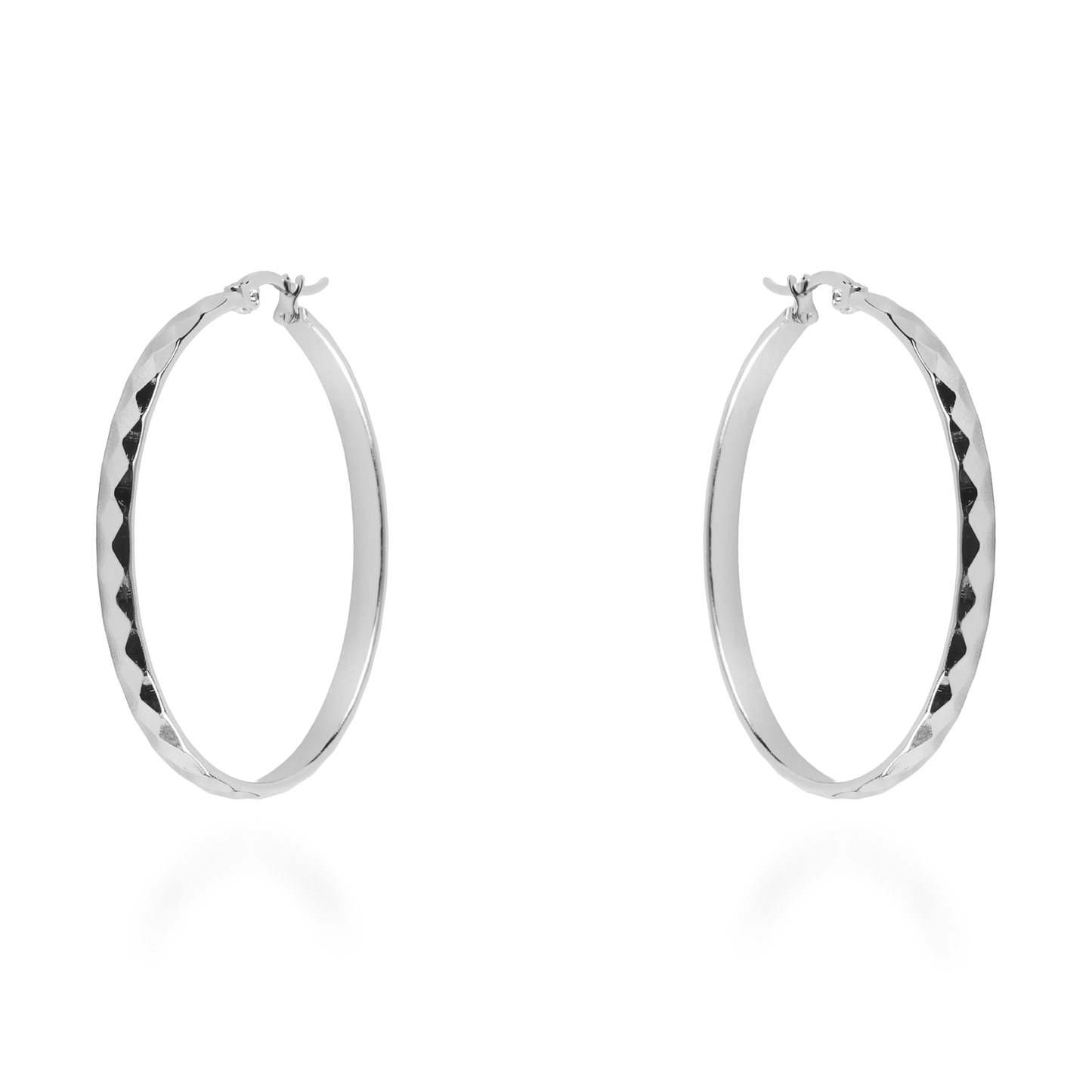 Σκουλαρίκια κρίκοι Mar and Mar Audrina II Silver από ανοξείδωτο ατσάλι