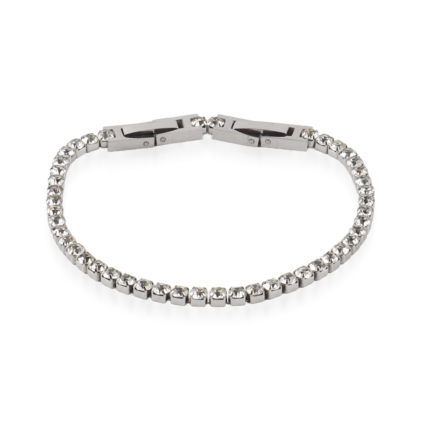 Αλυσίδα χεριού tennis με ζιργκόν Mar and Mar Clutch IV Silver από ανοξείδωτο ατσάλι