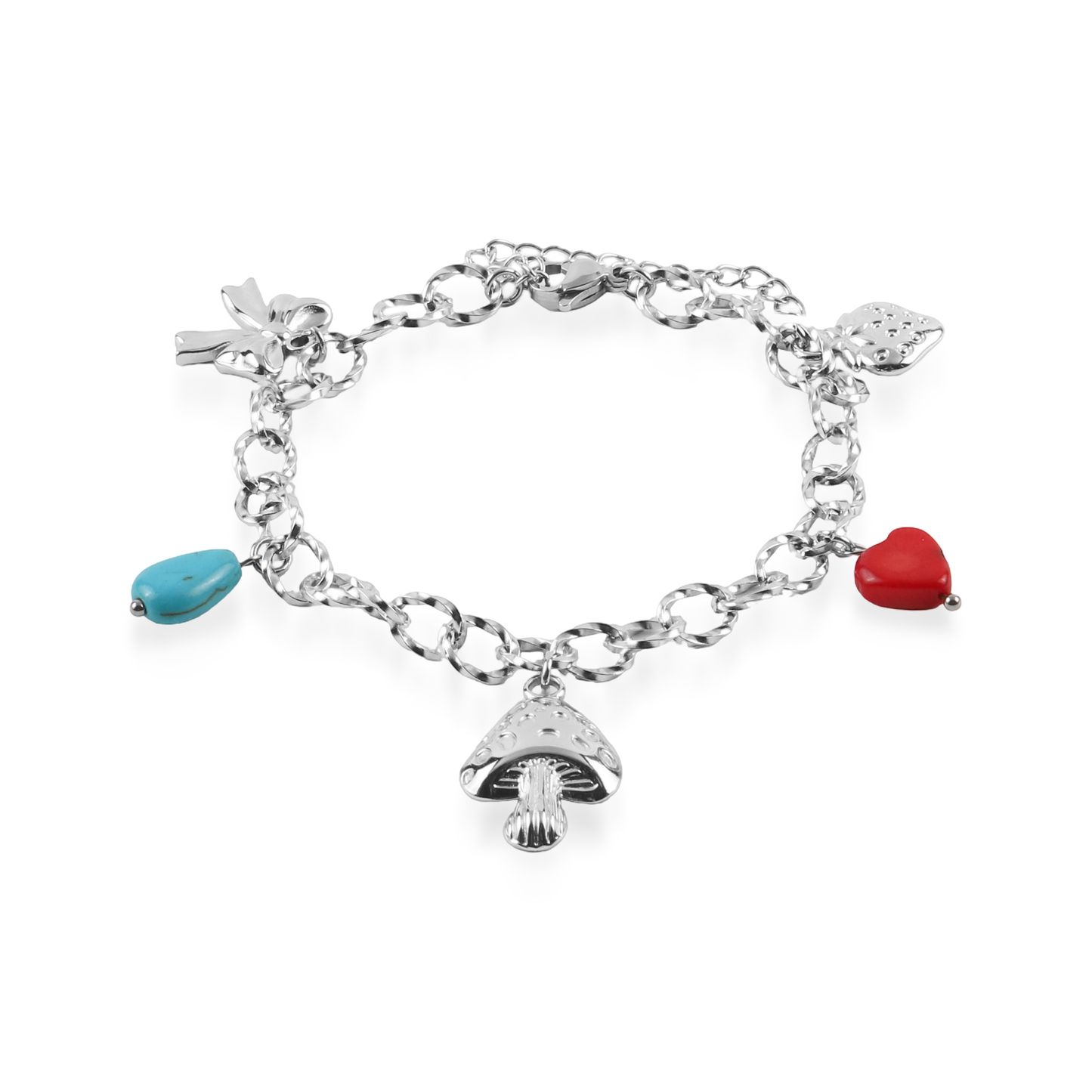 Χειροποίητο βραχιόλι με charms Mar and Mar Neva Silver από ανοξείδωτο ατσάλι