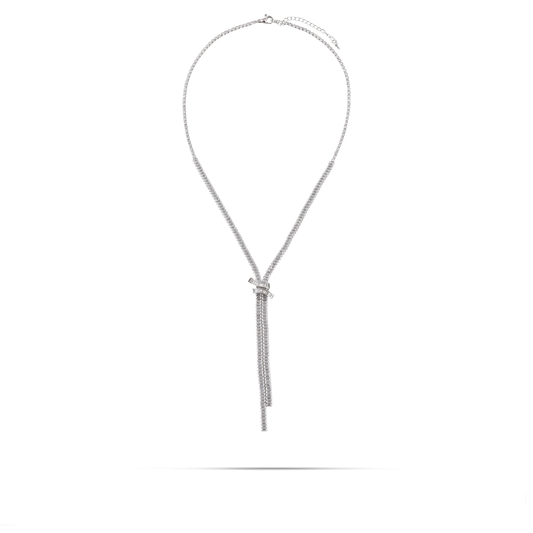 Κολιέ tennis tie με πέτρες ζιργκόν Mar and Mar Ellesie (Silver)