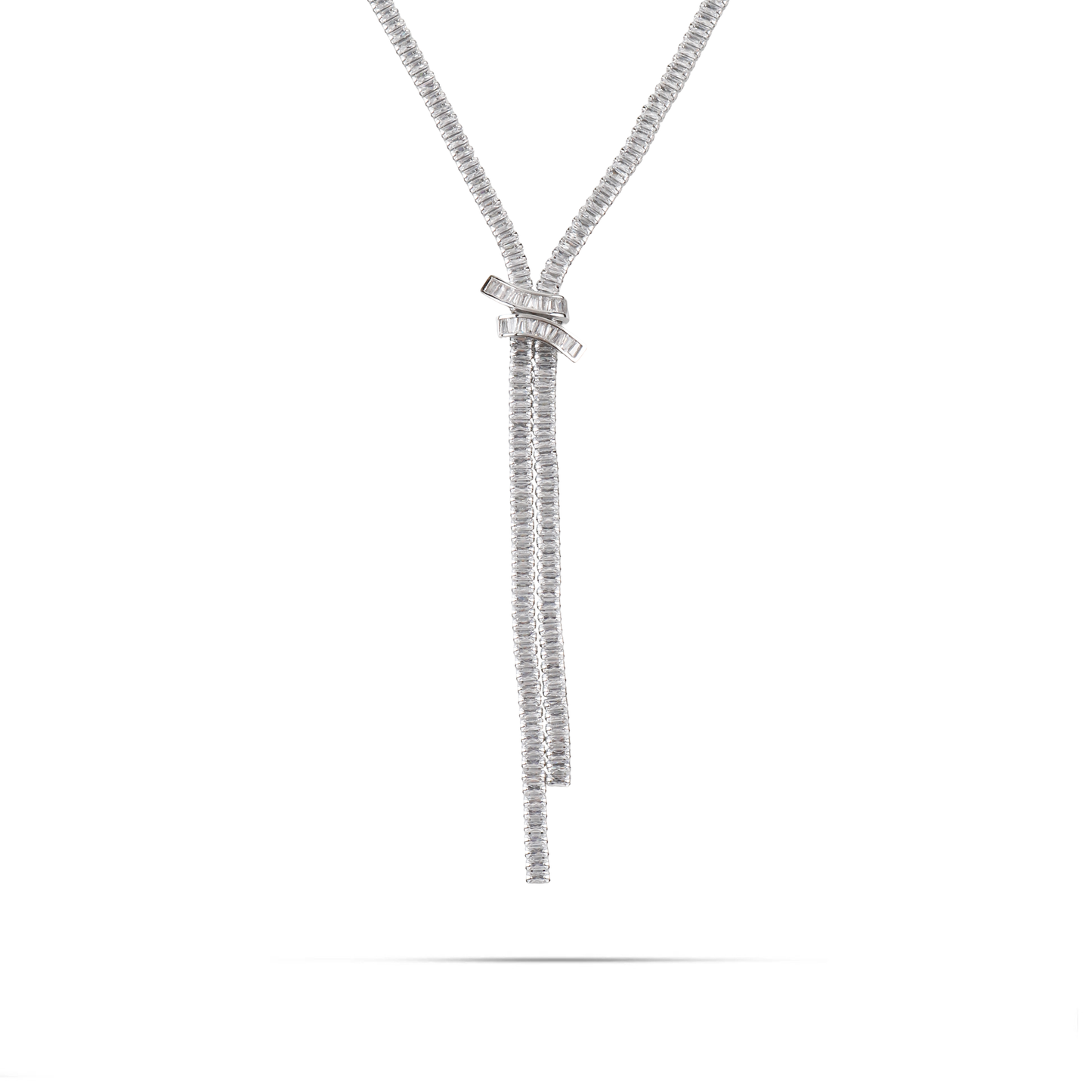 Κολιέ tennis tie με πέτρες ζιργκόν Mar and Mar Ellesie (Silver)