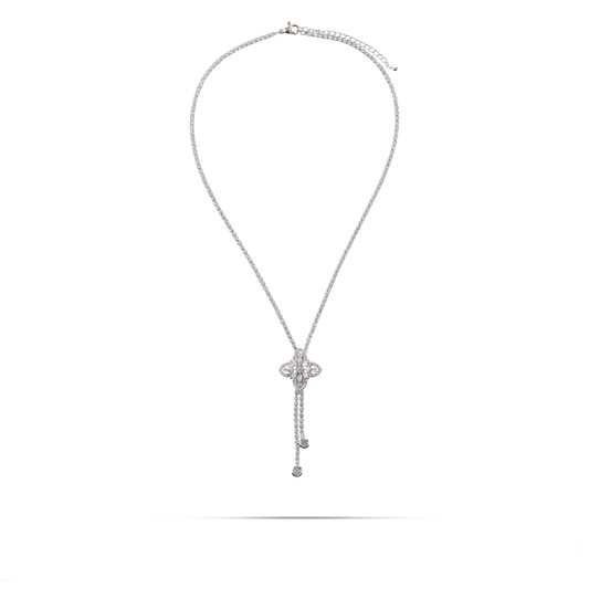 Κολιέ tennis tie με πέτρες ζιργκόν Mar and Mar Ellesie Flower (Silver)