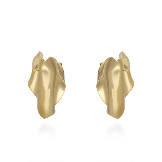 Σκουλαρίκια καρφωτά καρδιά Mar and Mar Herbie Heart (Gold) από ανοξείδωτο ατσάλι