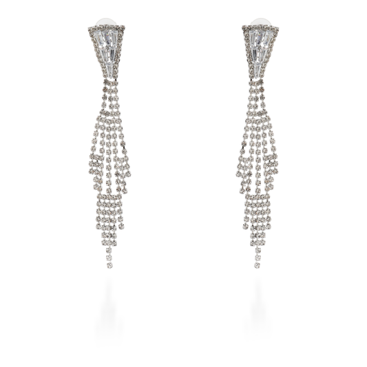 Σκουλαρίκια κρεμαστά με πέτρες ζιργκόν Catalina