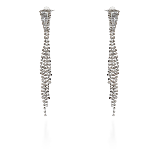 Σκουλαρίκια κρεμαστά με πέτρες ζιργκόν Catalina