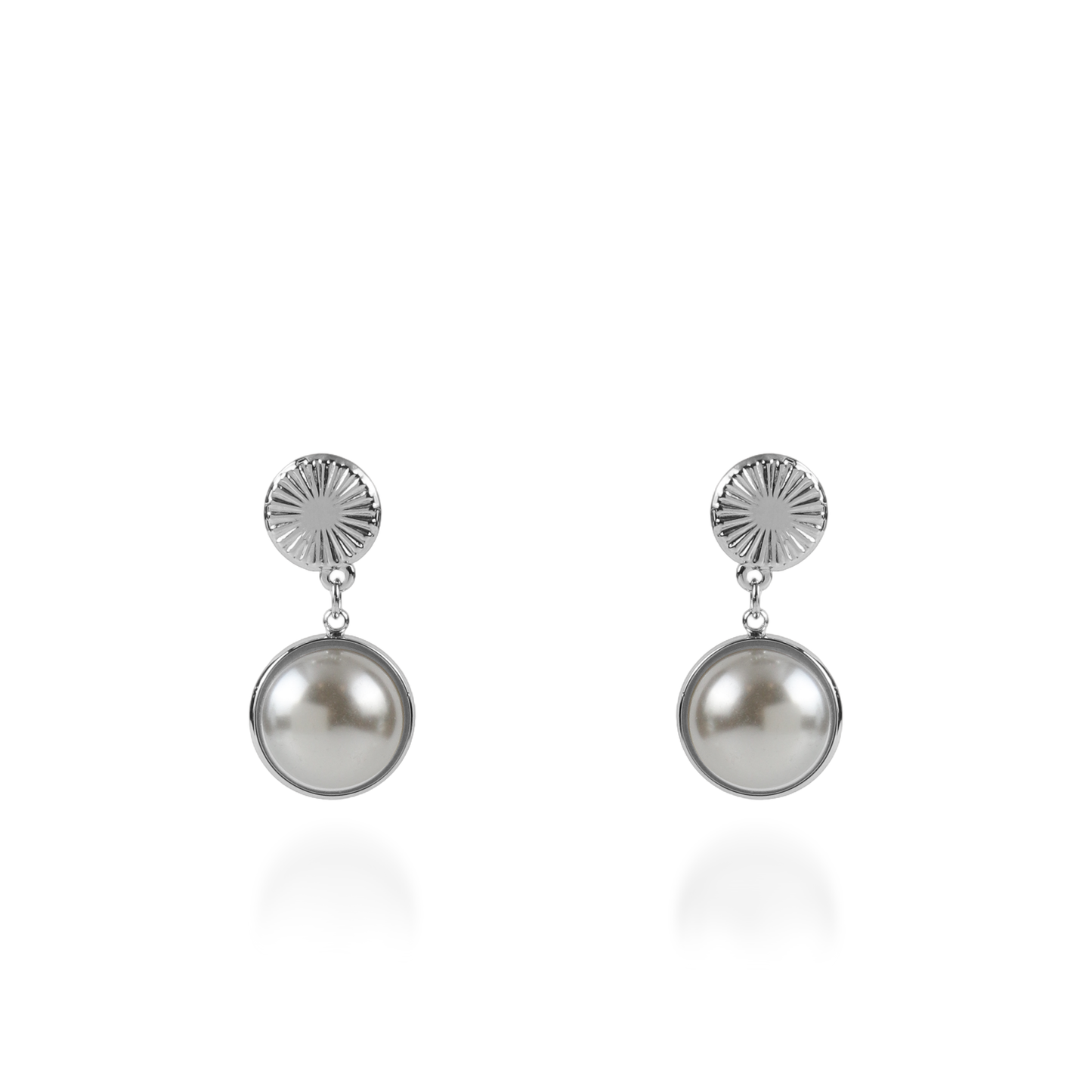 Σκουλαρίκια κρεμαστά ήλιος με πέρλα Talitha Sun