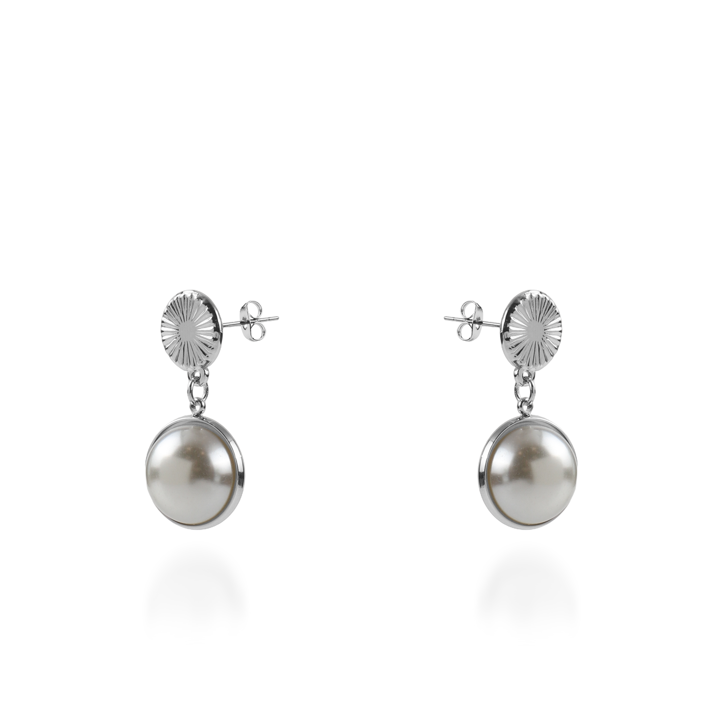 Σκουλαρίκια κρεμαστά ήλιος με πέρλα Talitha Sun