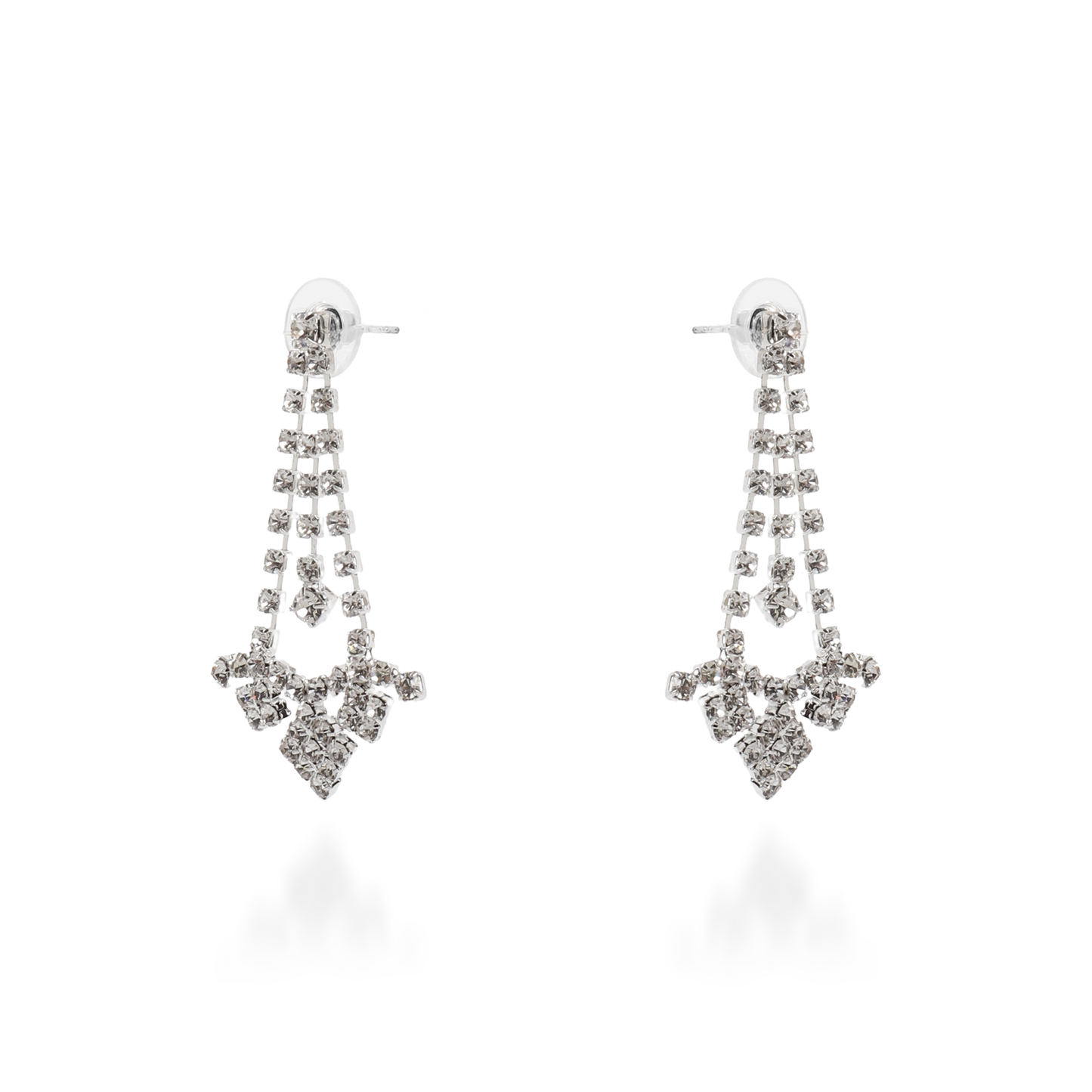 Σκουλαρίκια κρεμαστά με πέτρες ζιργκόν Anaya