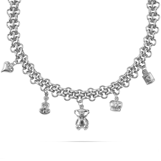 Κολιέ choker Mar and Mar Yecla Silver από ανοξείδωτο ατσάλι