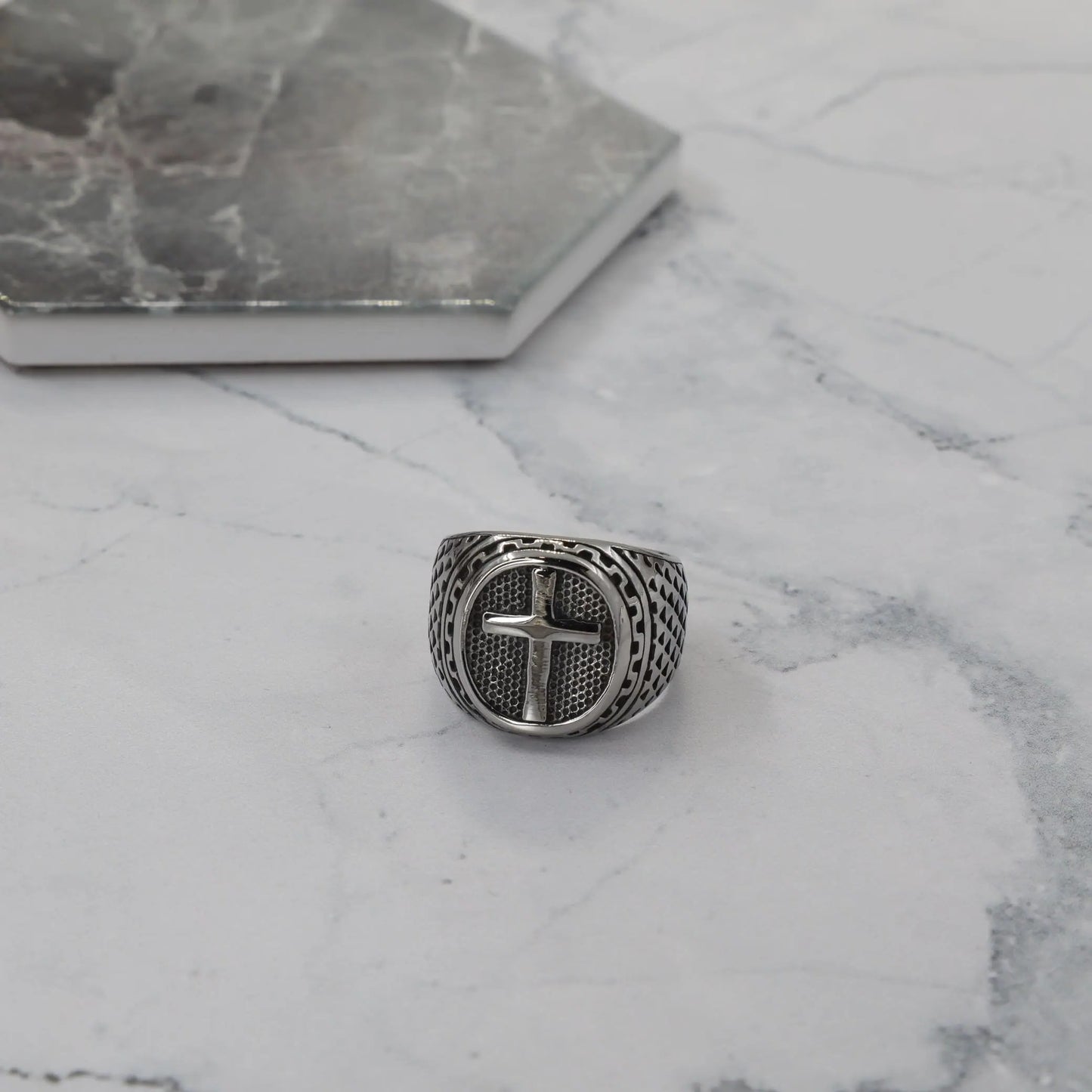 Ανδρικό δαχτυλίδι με σταυρό Mar & Mar Sintra από ανοξείδωτο ατσάλι