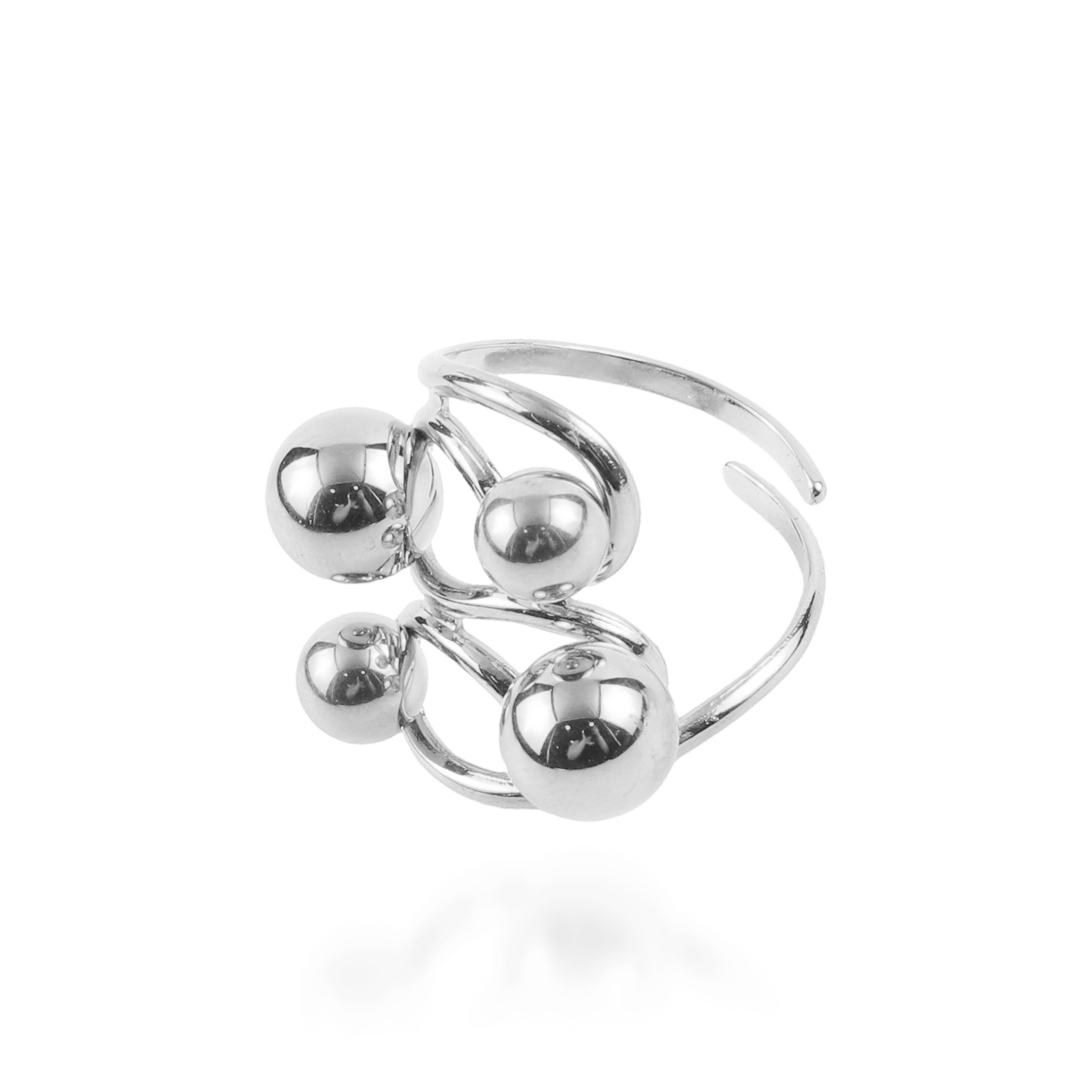 Γυναικείο δαχτυλίδι Mar and Mar Frugalia Silver από ανοξείδωτο ατσάλι
