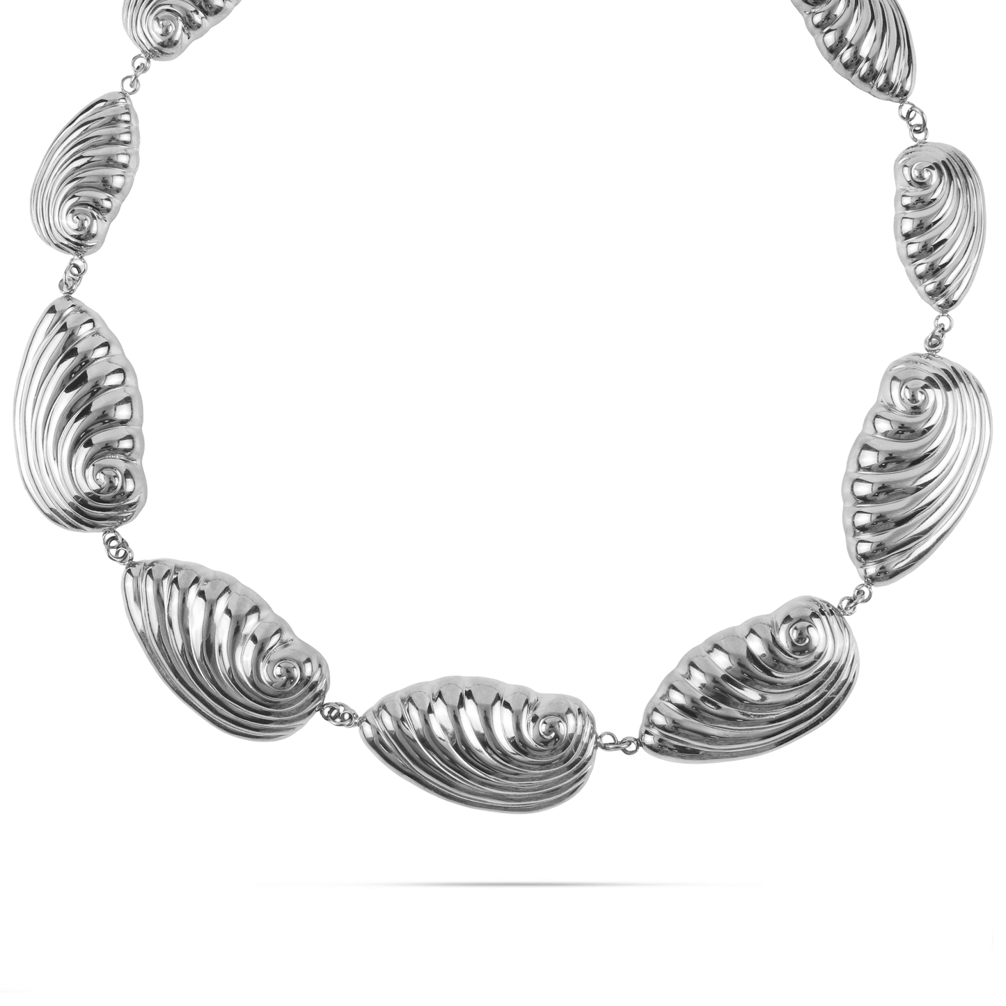 Αλυσίδα λαιμού Mar and Mar Seashells Silver από ανοξείδωτο ατσάλι
