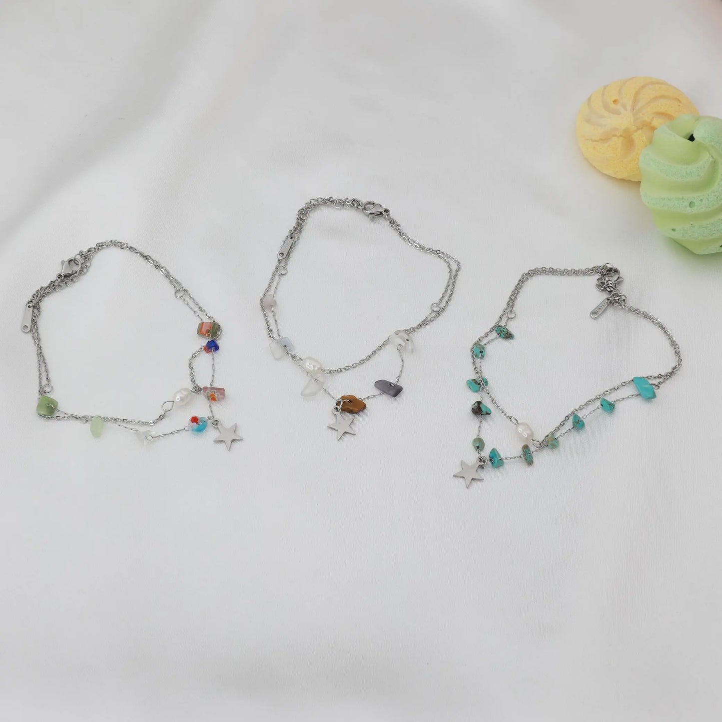 Αλυσίδα ποδιού με αστέρι Mar & Mar Star Anklet από ανοξείδωτο ατσάλι