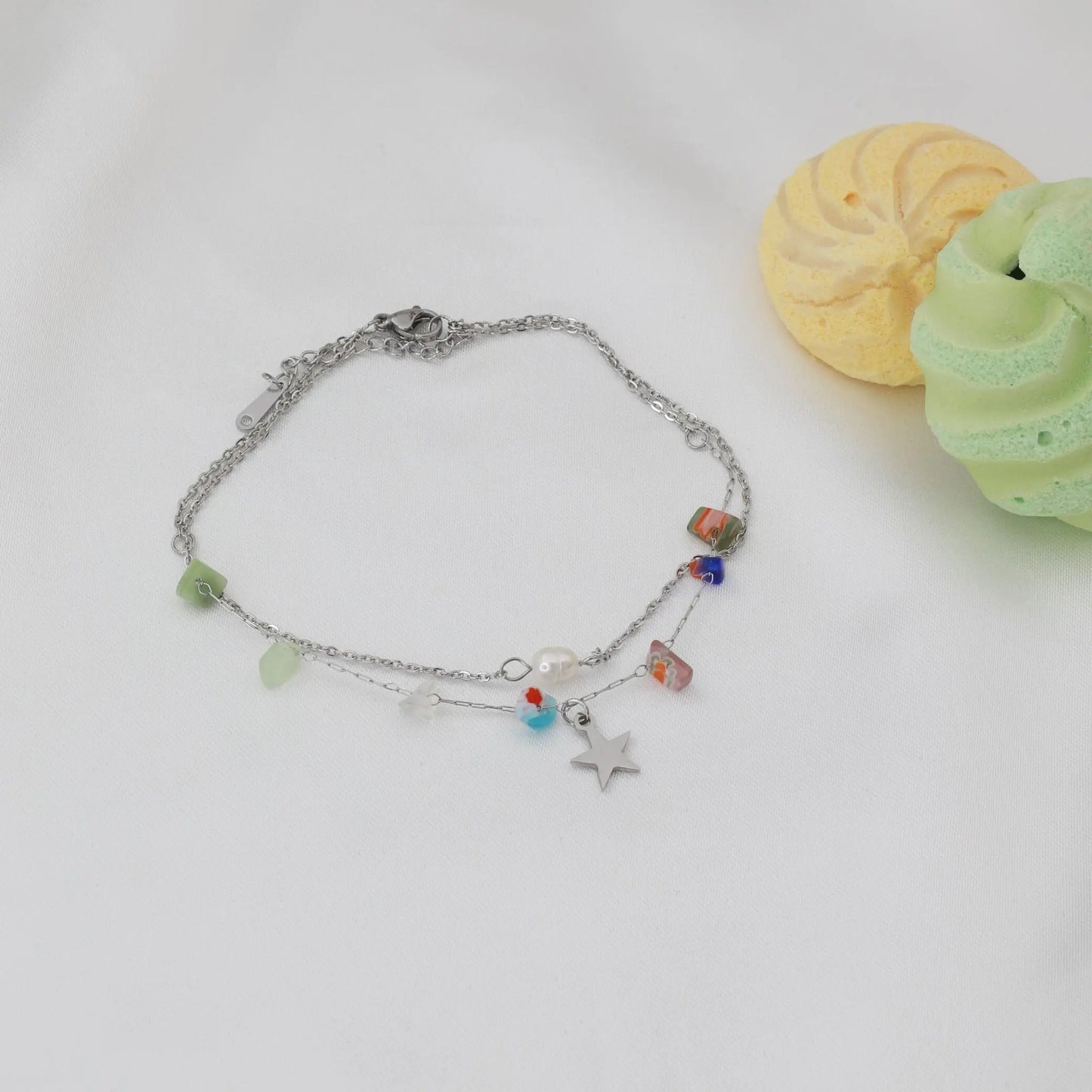 Αλυσίδα ποδιού με αστέρι Mar & Mar Star Anklet από ανοξείδωτο ατσάλι