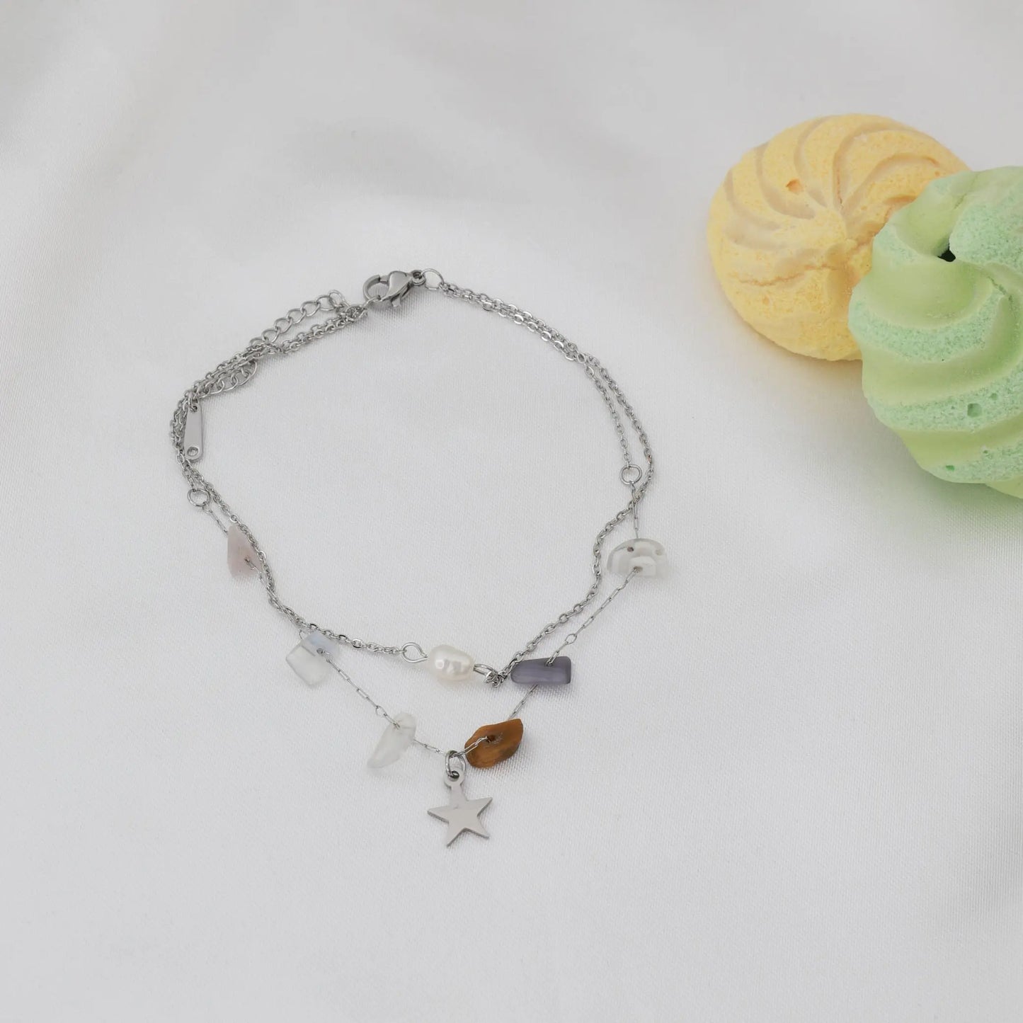 Αλυσίδα ποδιού με αστέρι Mar & Mar Star Anklet από ανοξείδωτο ατσάλι