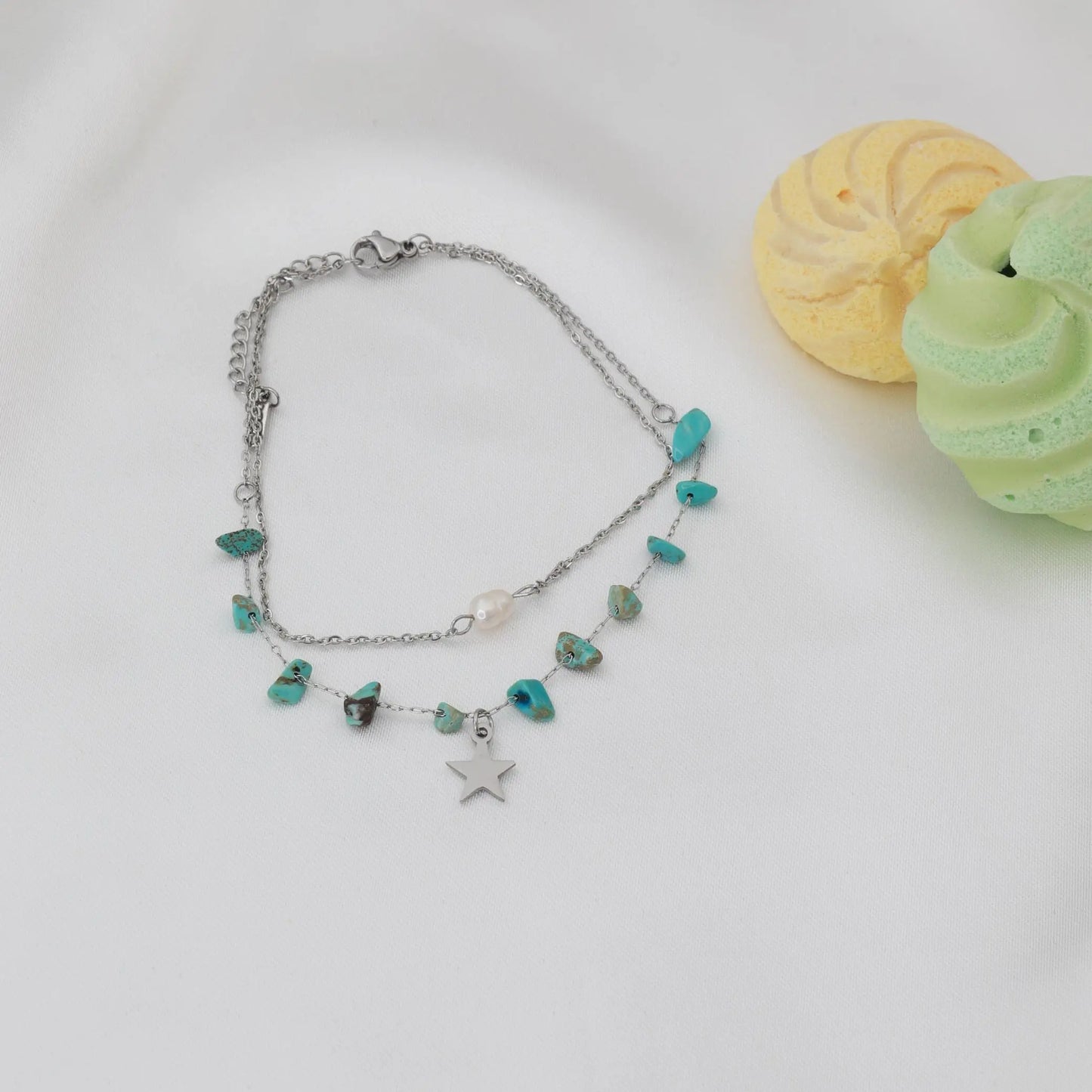 Αλυσίδα ποδιού με αστέρι Mar & Mar Star Anklet από ανοξείδωτο ατσάλι