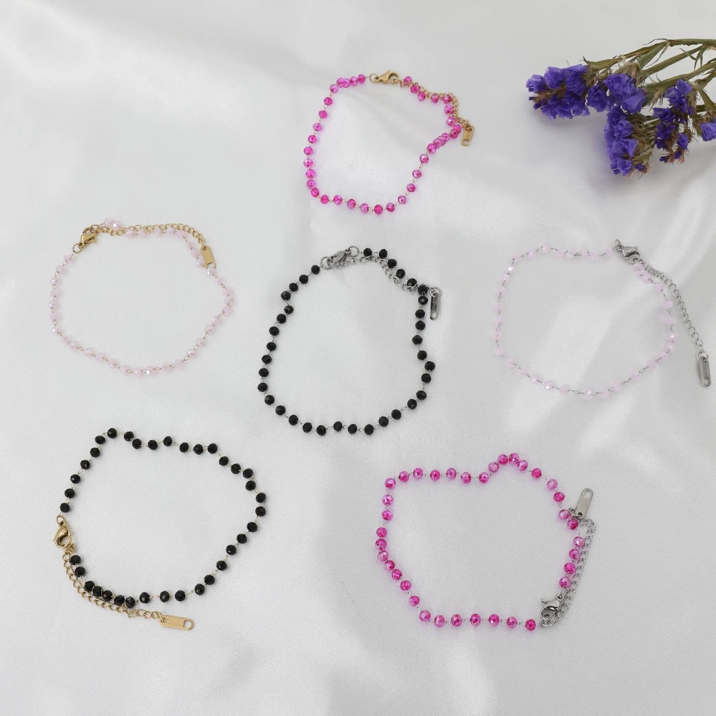 Αλυσίδα ποδιού με χάντρες Mar & Mar Priya Anklet από ανοξείδωτο ατσάλι