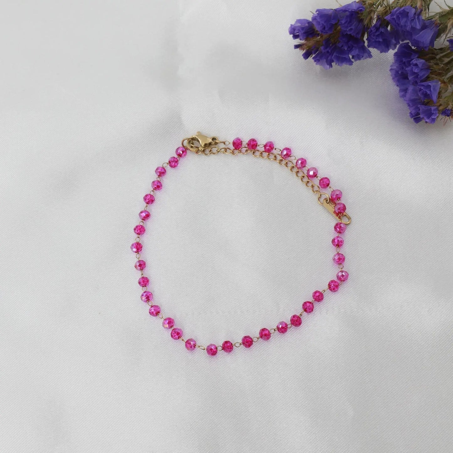 Αλυσίδα ποδιού με χάντρες Mar & Mar Priya Anklet από ανοξείδωτο ατσάλι
