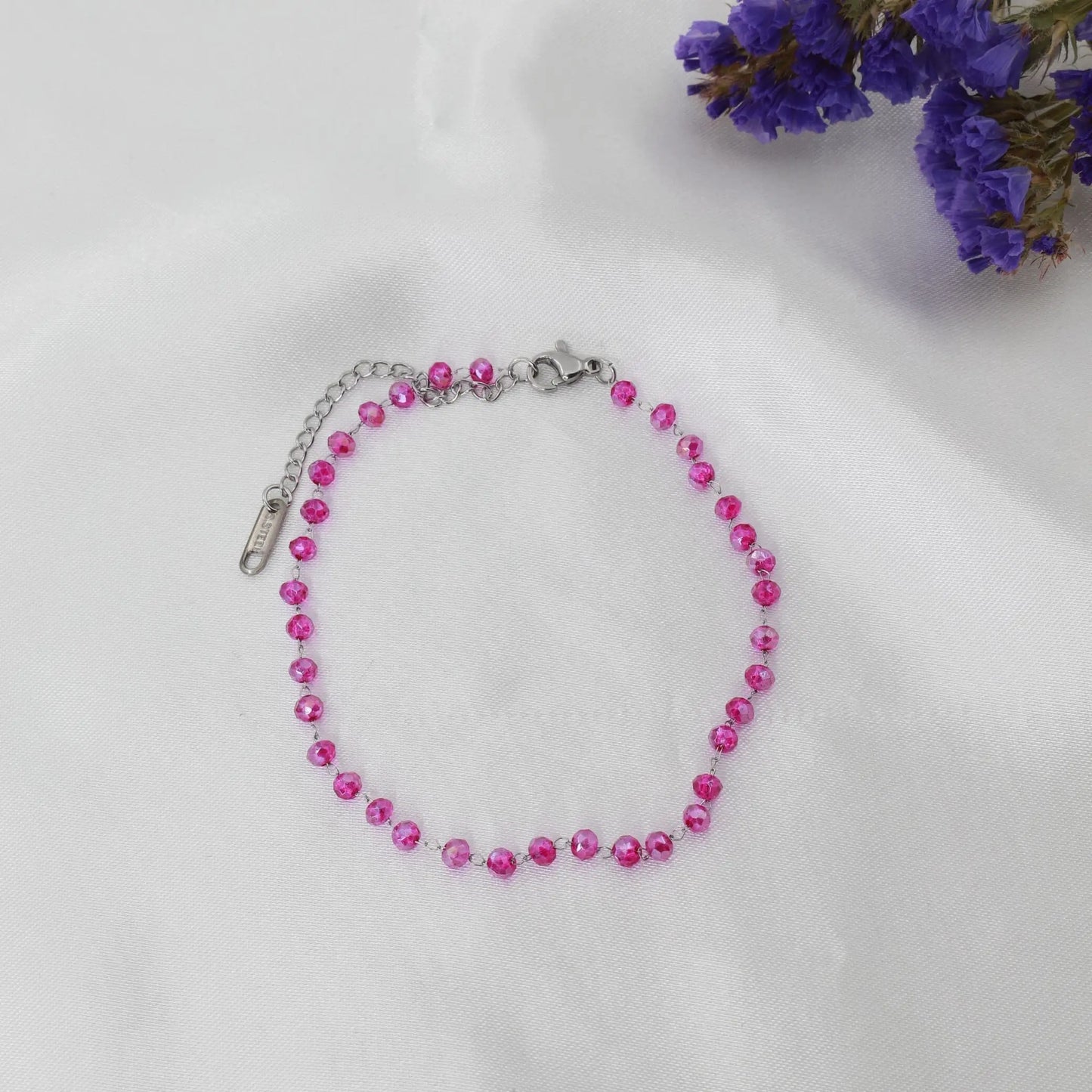 Αλυσίδα ποδιού με χάντρες Mar & Mar Priya Anklet από ανοξείδωτο ατσάλι