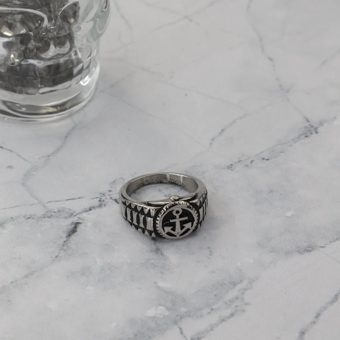 Ανδρικό δαχτυλίδι με άγκυρα Mar & Mar Anchor IV Ring από ανοξείδωτο ατσάλι
