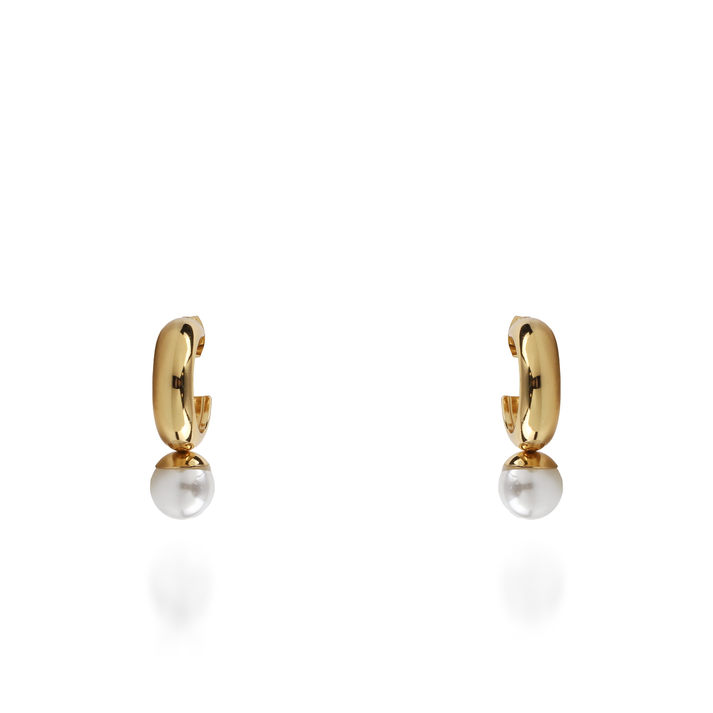 Σκουλαρίκια κρεμαστά με πέρλα Mar and Mar Alcyra από ανοξείδωτο ατσάλι