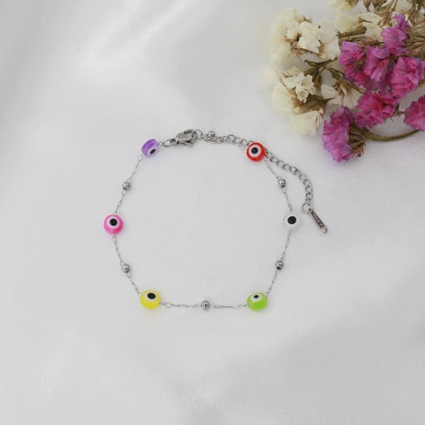 Αλυσίδα ποδιού με ματάκια Mar & Mar Undine Anklet από ανοξείδωτο ατσάλι