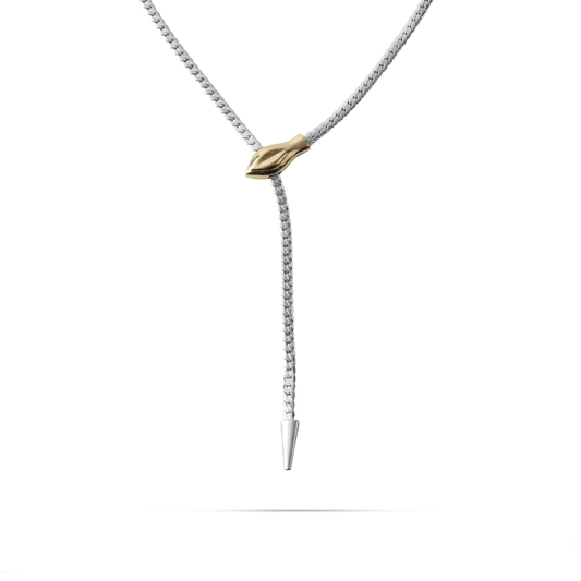 Κολιέ με αλυσίδα flat snake με φίδι Mar and Mar Jocasta Snake Tie (Mix) από ανοξείδωτο ατσάλι