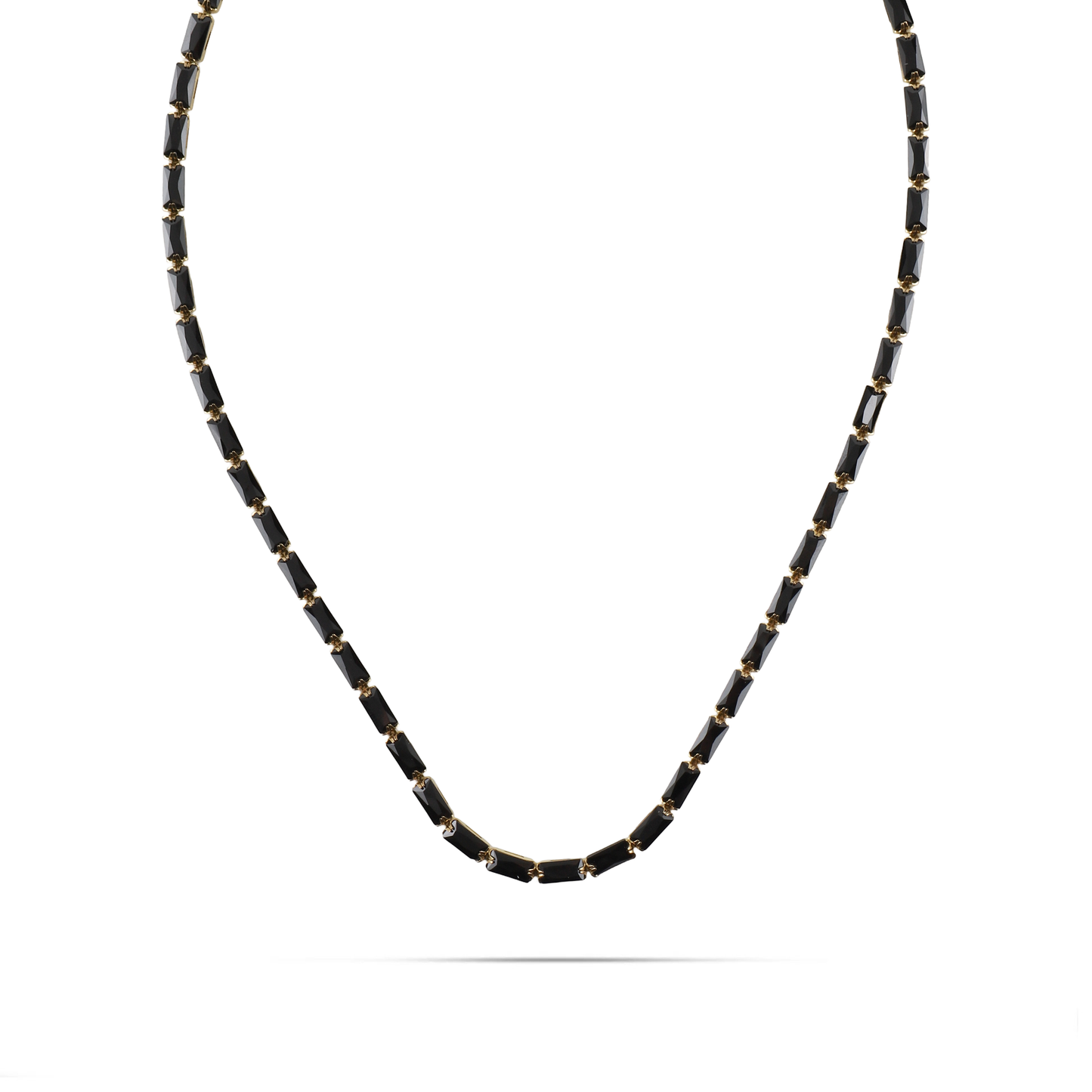 Κολιέ με πέτρες ζιργκόν Mar and Mar Liliana (Black) από ανοξείδωτο ατσάλι