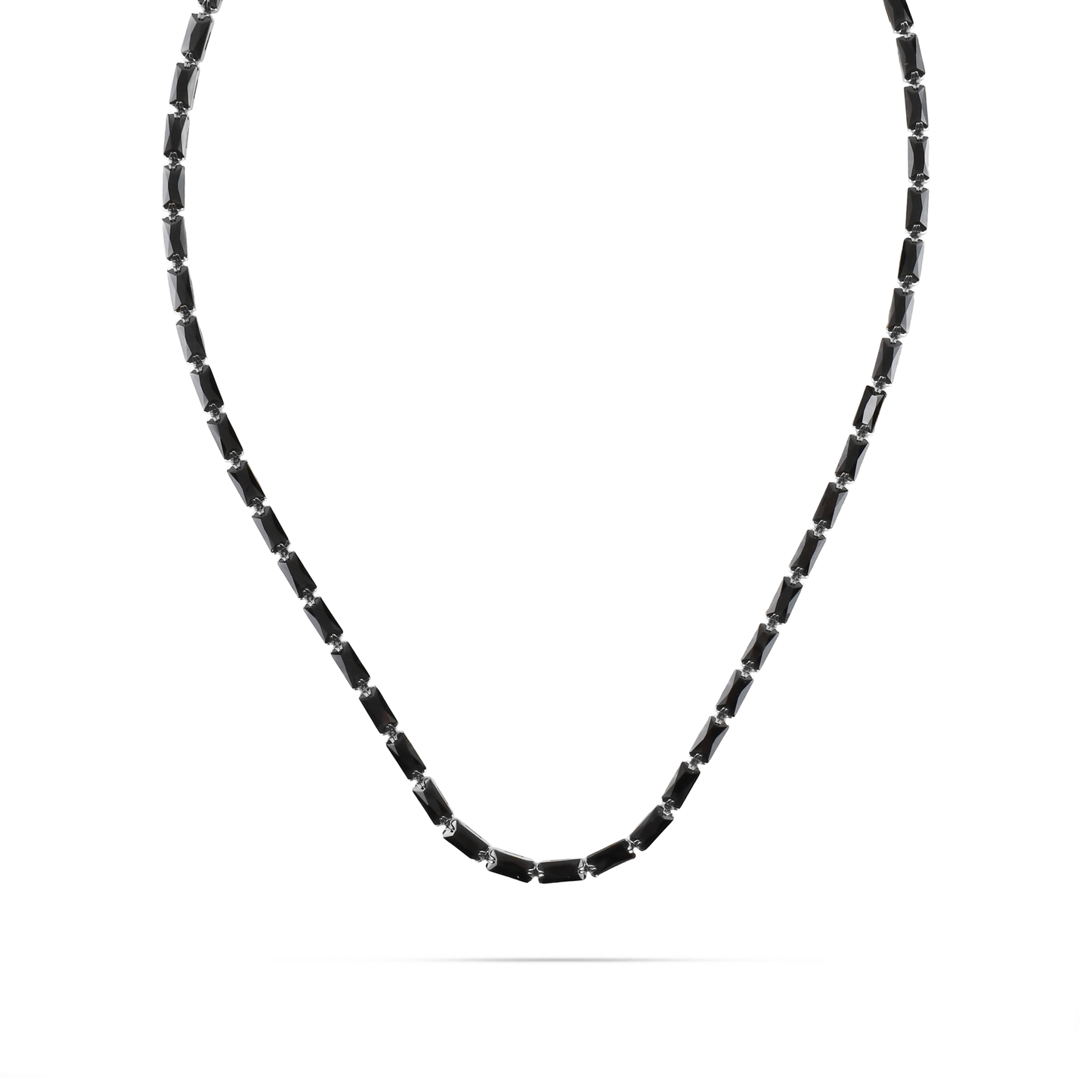 Κολιέ με πέτρες ζιργκόν Mar and Mar Liliana (Black) Silver από ανοξείδωτο ατσάλι