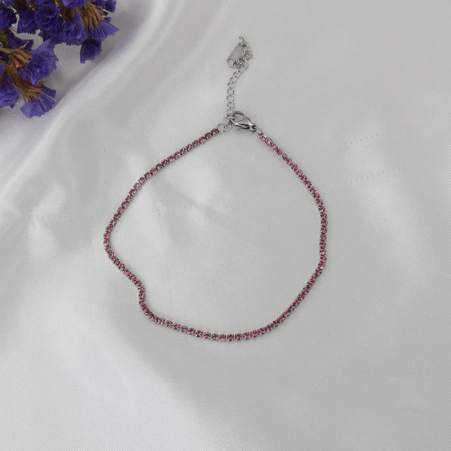 Αλυσίδα ποδιού με πέτρες ζιργκόν Tennis Riviera Anklet