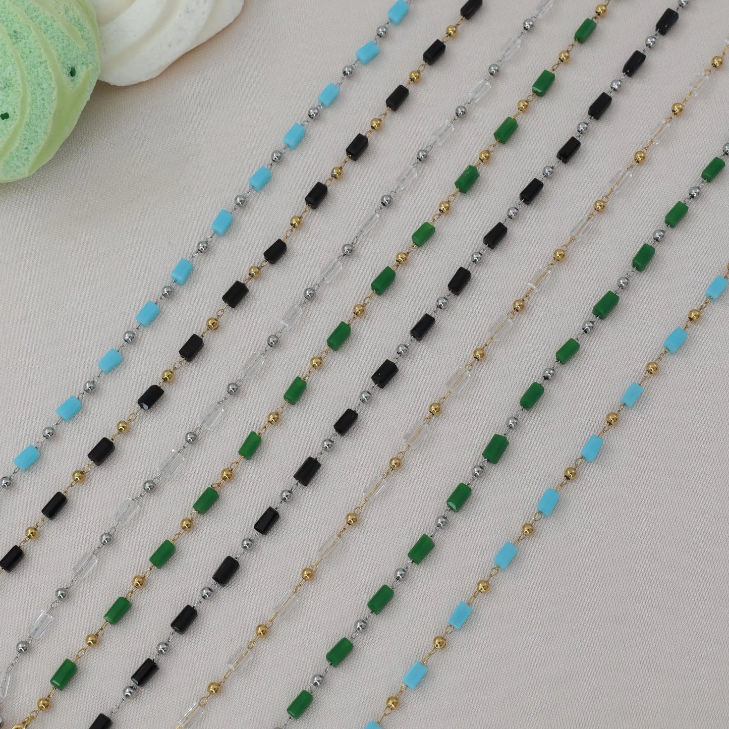 Αλυσίδα ποδιού με χάντρες Mar & Mar Ollie Anklet από ανοξείδωτο ατσάλι