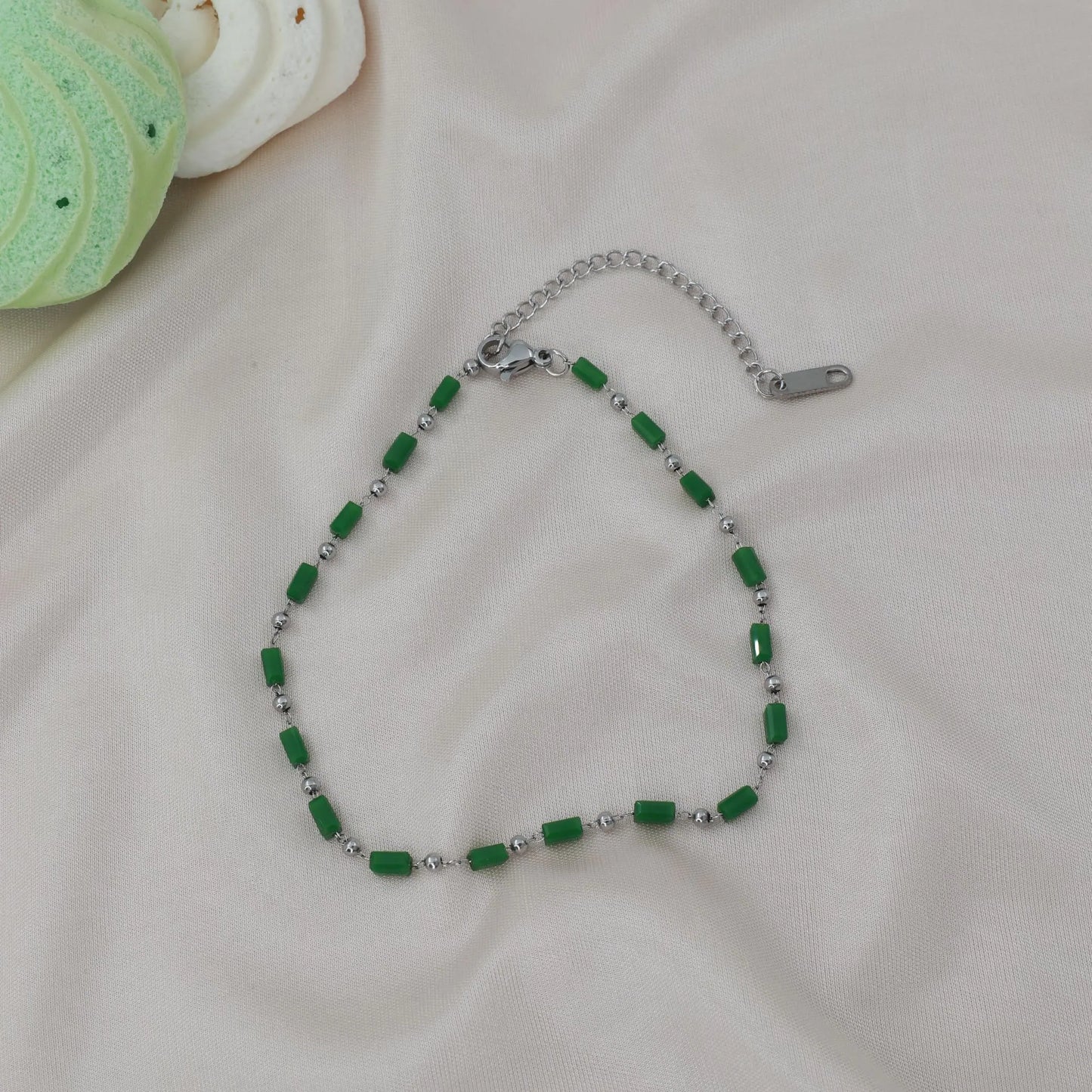 Αλυσίδα ποδιού με χάντρες Mar & Mar Ollie Anklet από ανοξείδωτο ατσάλι