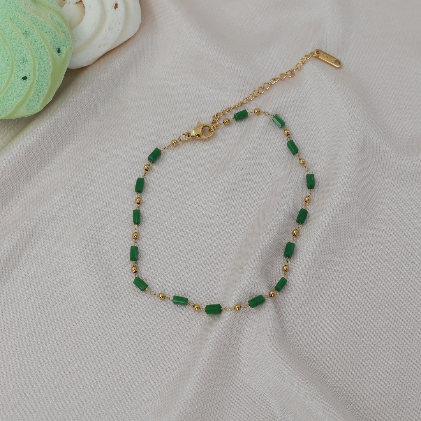 Αλυσίδα ποδιού με χάντρες Mar and Mar Ollie Anklet από ανοξείδωτο ατσάλι
