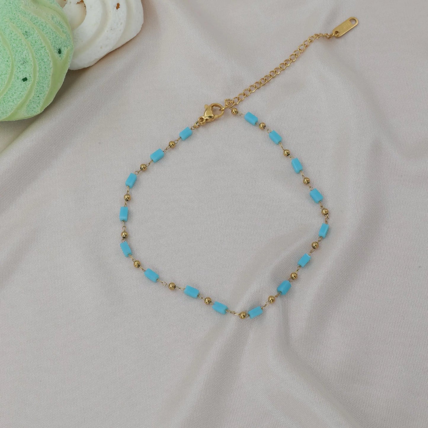 Αλυσίδα ποδιού με χάντρες Mar & Mar Ollie Anklet από ανοξείδωτο ατσάλι