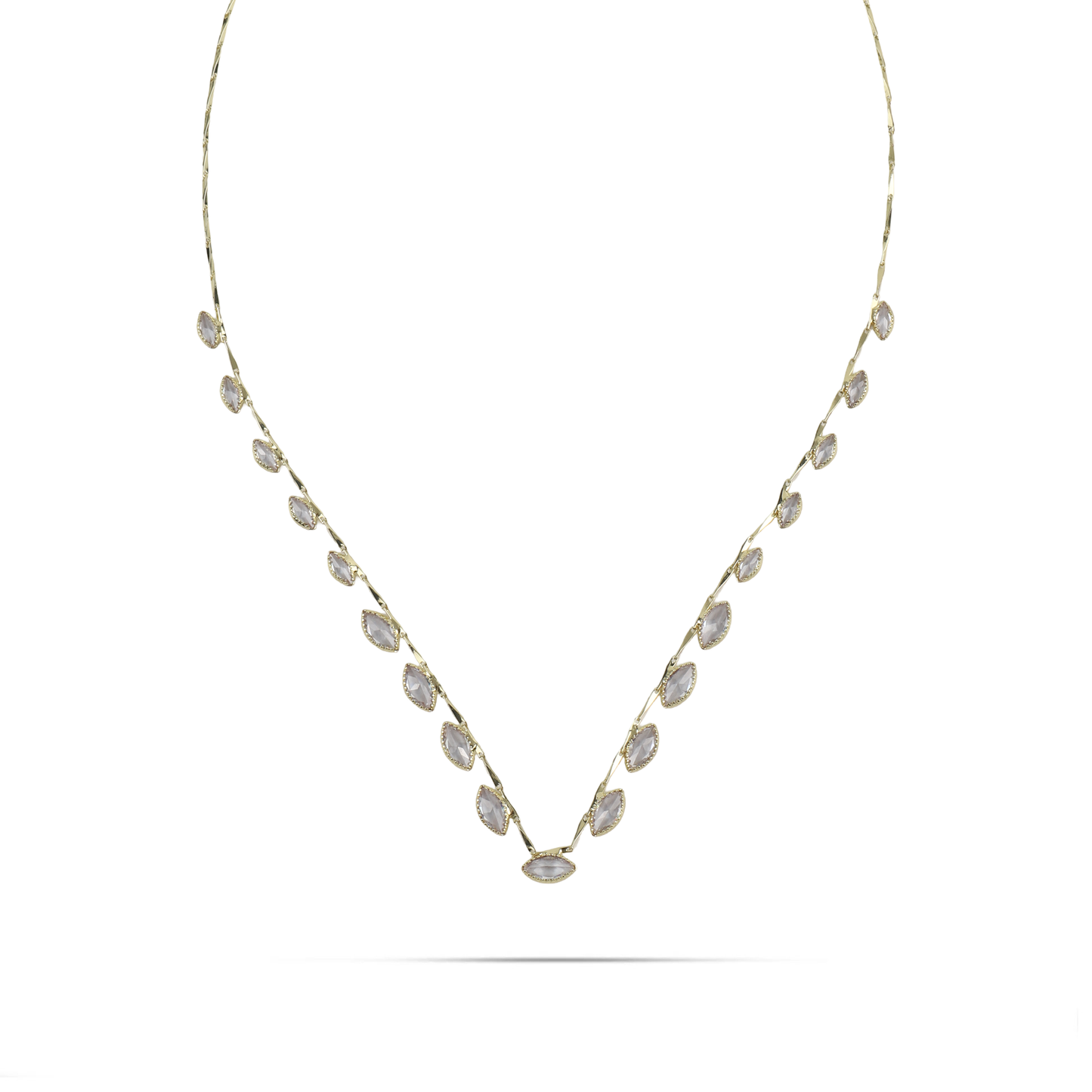 Κολιέ με πέτρες ζιργκόν Mar and Mar Norelia από ανοξείδωτο ατσάλι