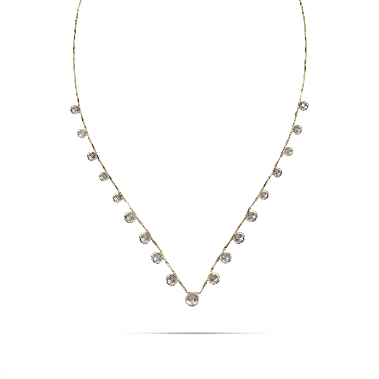 Κολιέ με πέτρες ζιργκόν Mar and Mar Eclessa από ανοξείδωτο ατσάλι