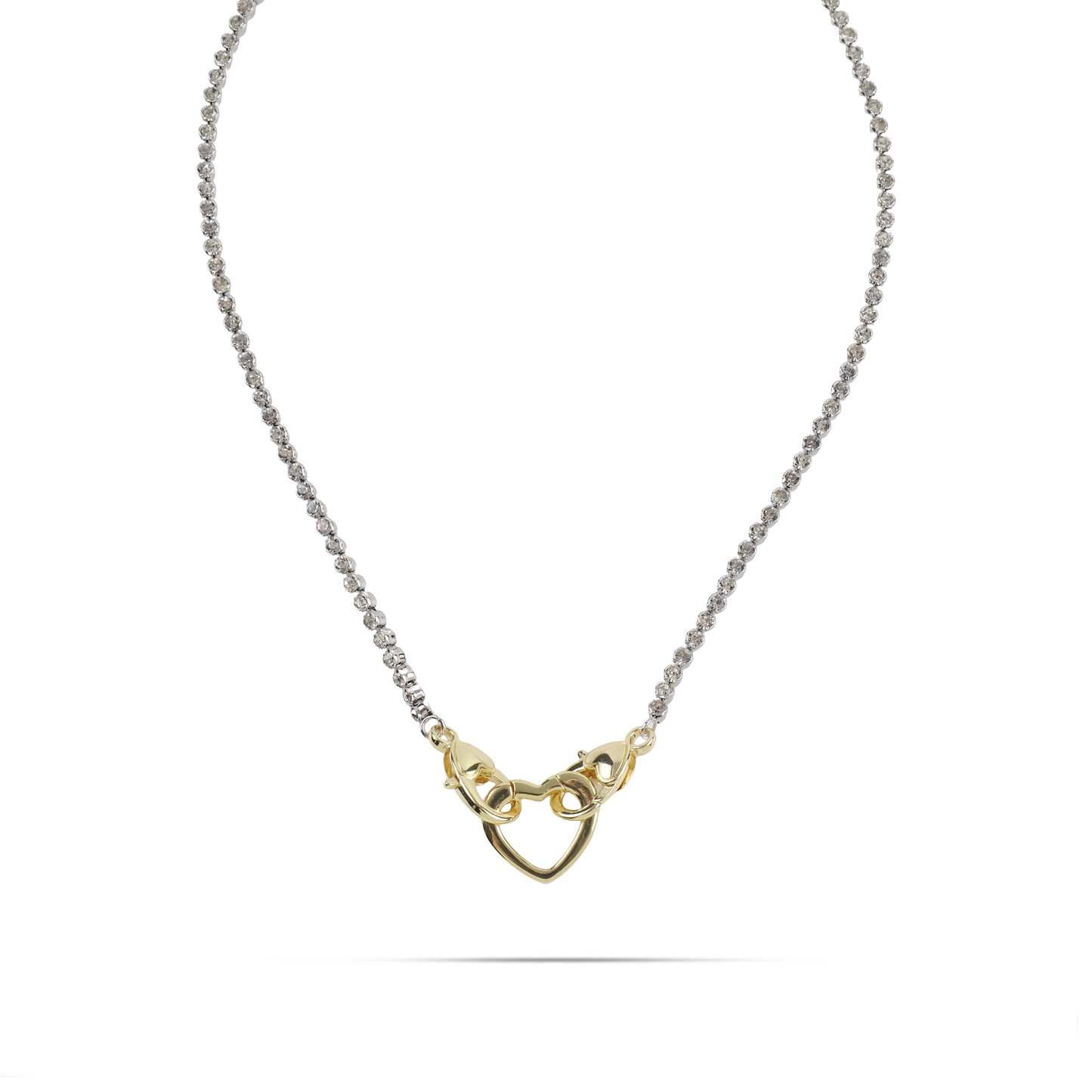 Κολιέ καρδιά με πέτρες ζιργκόν Mar and Mar Mirelia