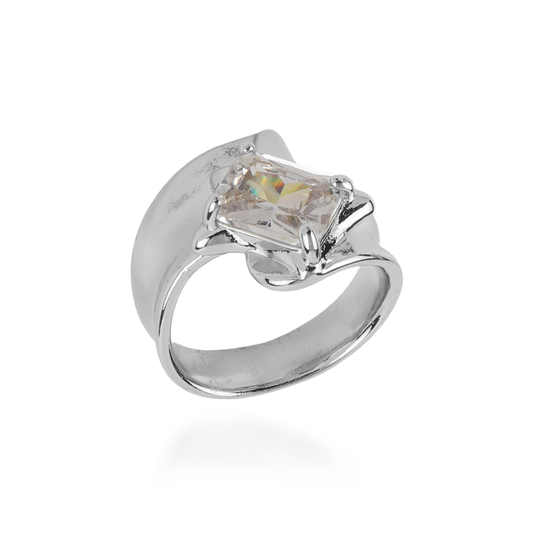 Γυναικείο δαχτυλίδι με ζιργκόν Mar and Mar Emberline (Silver)