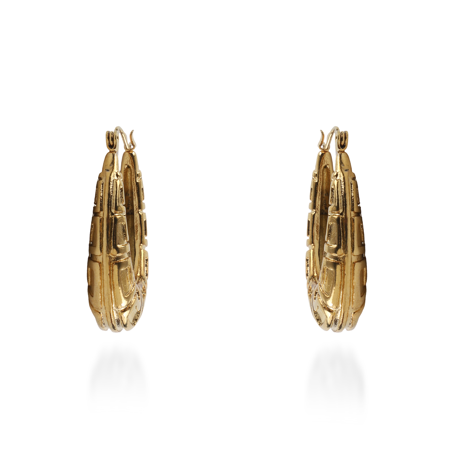 Σκουλαρίκια κρίκοι με μαίανδρο Mar and Mar Miory από ανοξείδωτο ατσάλι