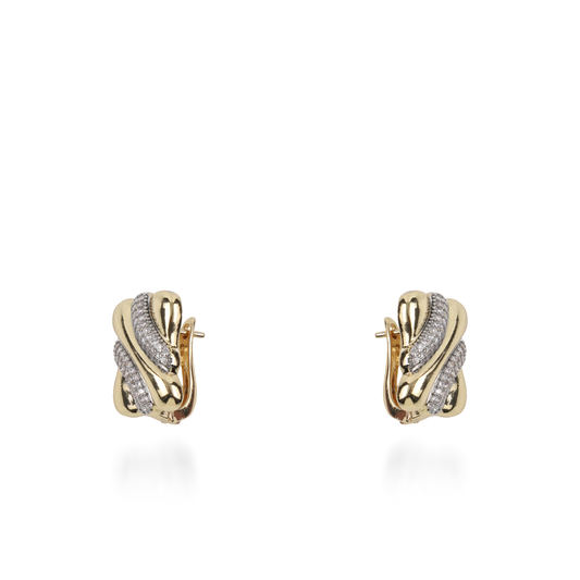 Σκουλαρίκια καρφωτά με ζιργκόν Mar and Mar Sidra